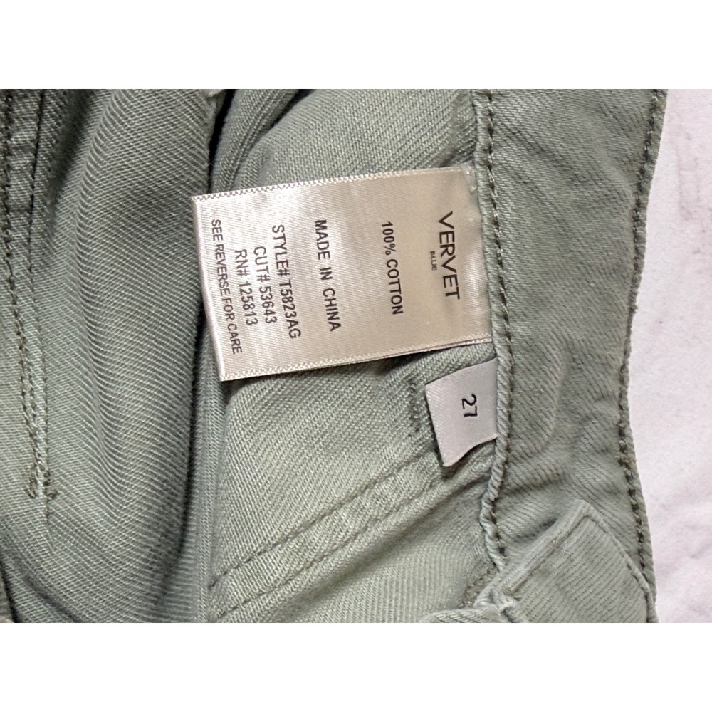 Vervet Blue Sage Green Cargo Pants 27 Womens Wide Leg Utility - Picture 8 of 11